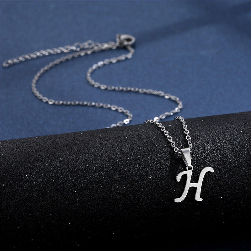 Mens Necklace with Initial