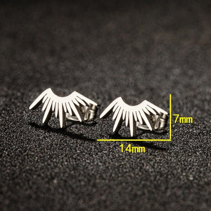 Grab These Trendy French Punk Fan Shaped Earrings Now