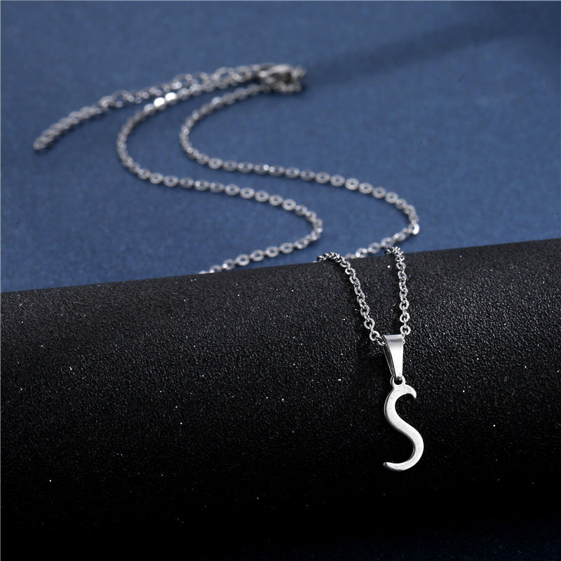 Mens Necklace with Initial