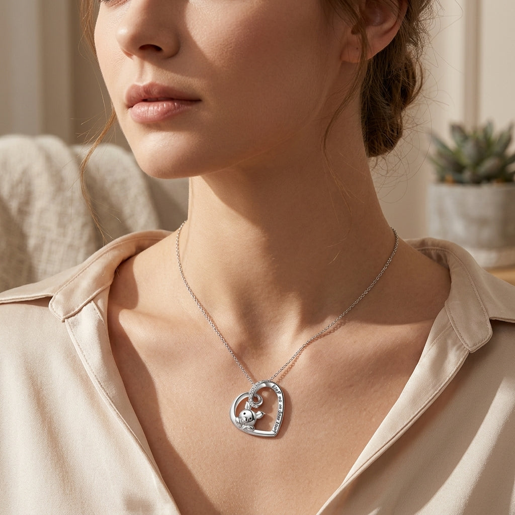 925 Sterling Silver Pig Pendant for Women