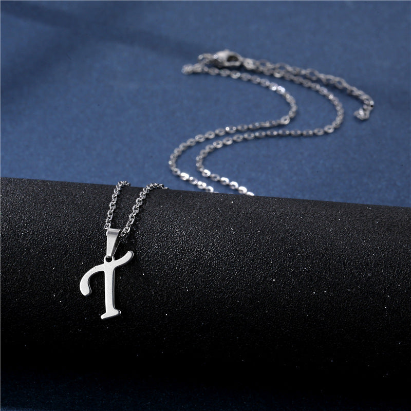 Mens Necklace with Initial