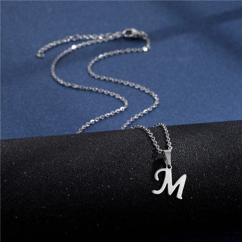 Mens Necklace with Initial