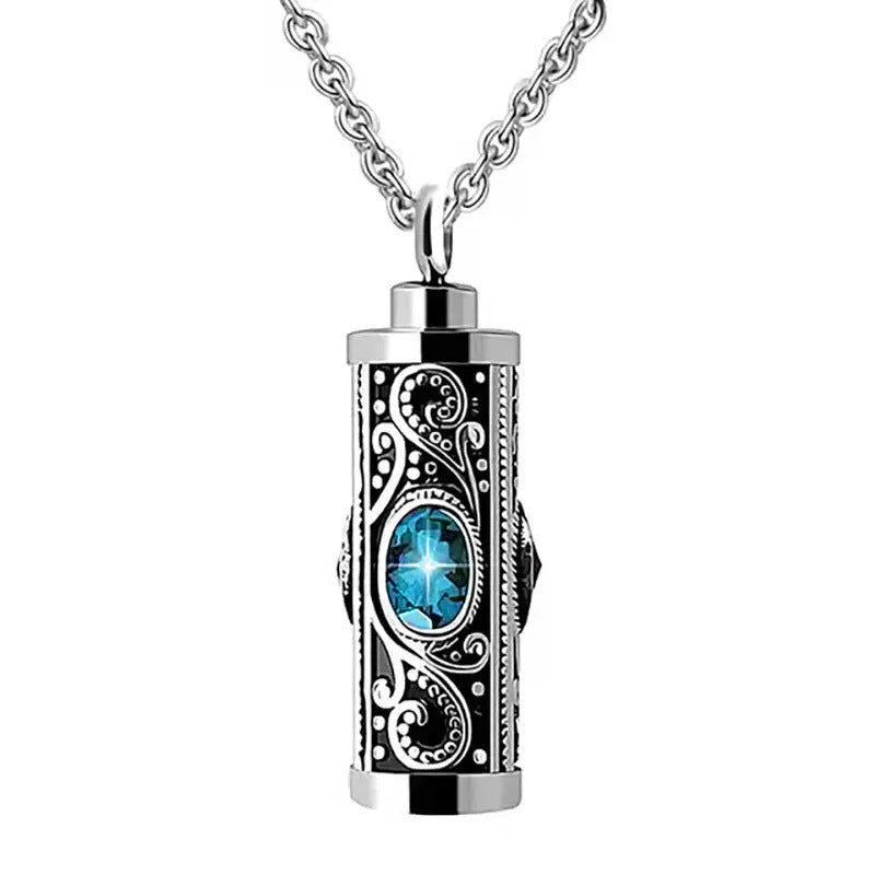 Birthstone memorial pendant colour options for each month