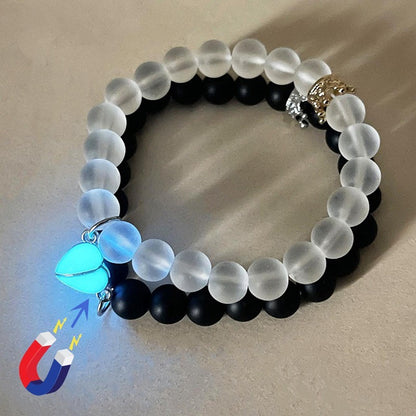 Shine Together: Glow in the Dark Couple Bracelets for Lovers