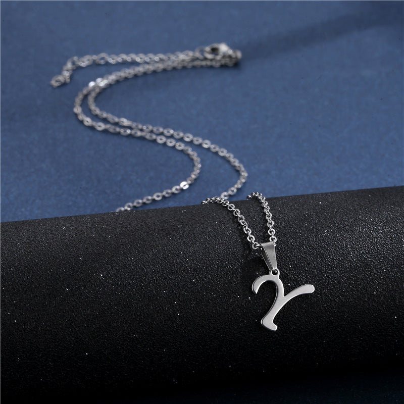 Mens Necklace with Initial