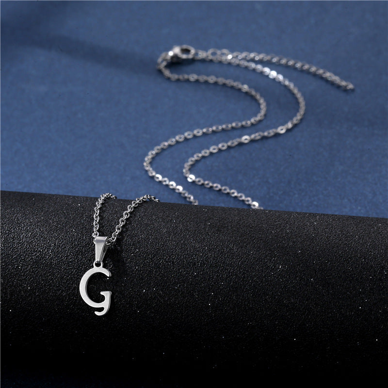 Mens Necklace with Initial