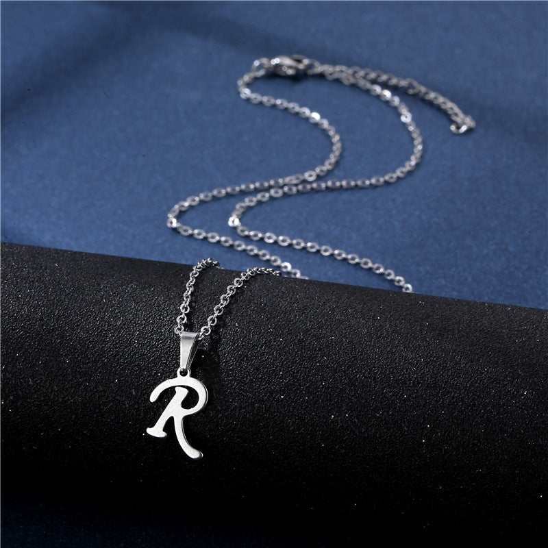 Mens Necklace with Initial