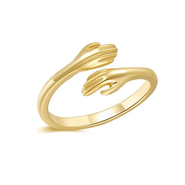 AuraGlow™ Golden Hug Ring - Chicandbling