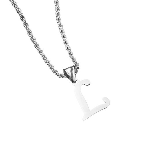 Mens Necklace with Initial