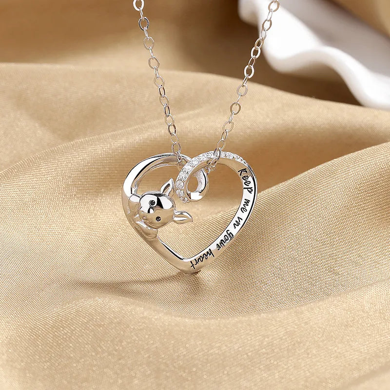 925 Sterling Silver Pig Pendant | Cute Animal Charm Necklace Pendant for Women