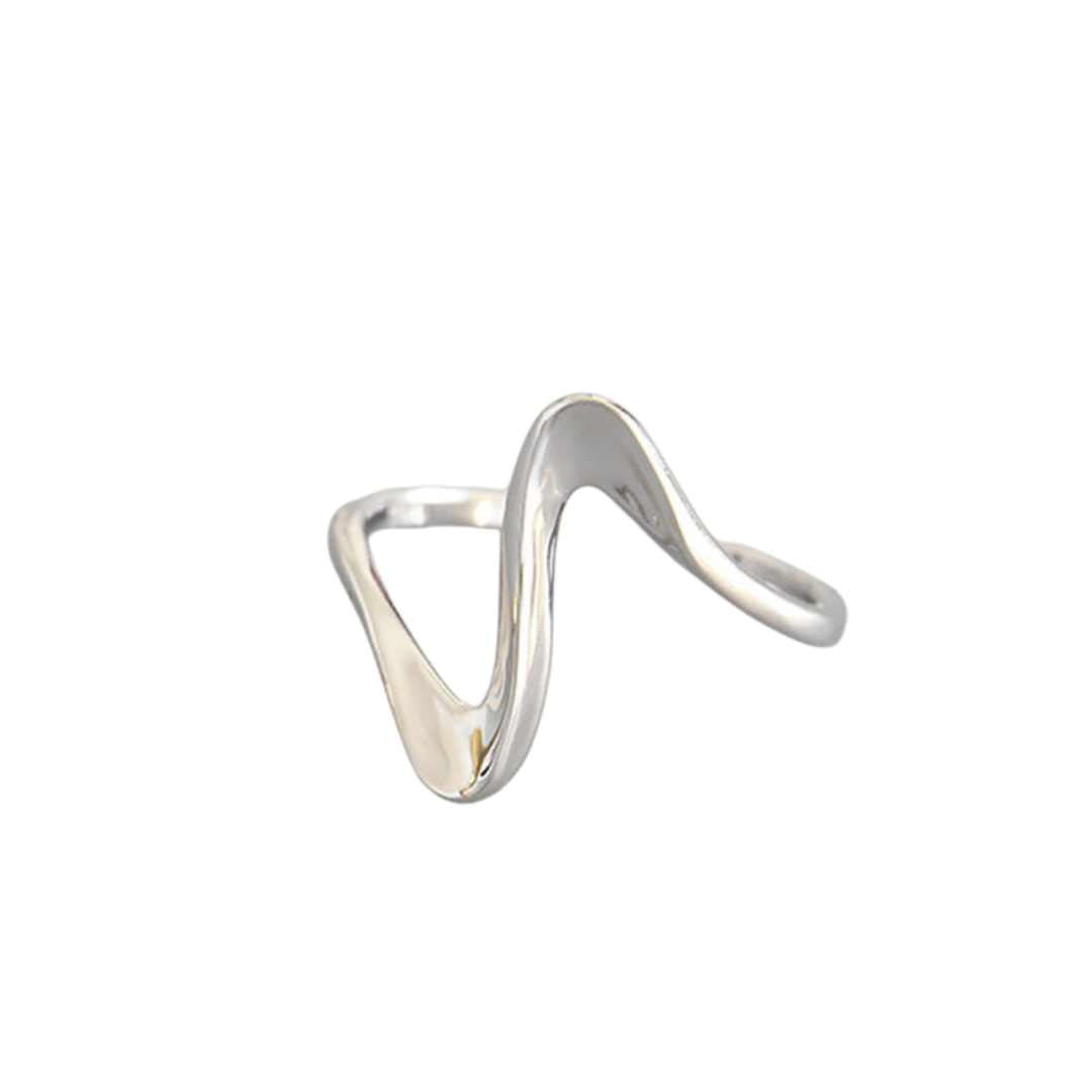 Wave Ring Sterling Silver - Adjustable