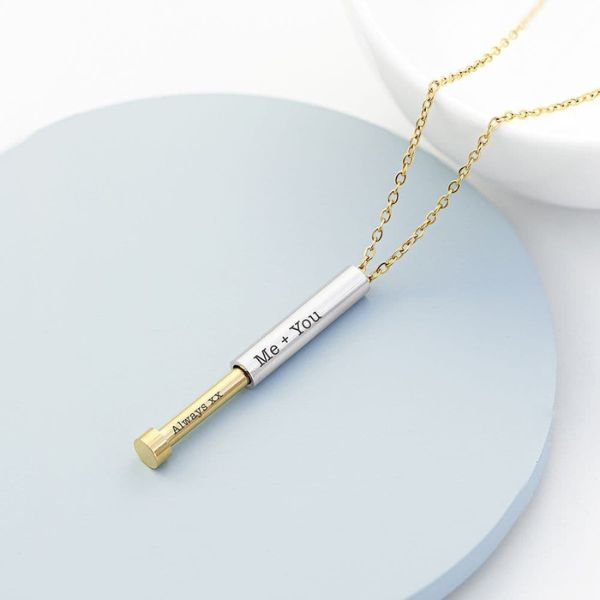 Cylinz™ Custom Lovers Name Cylinder Necklace - Chicandbling