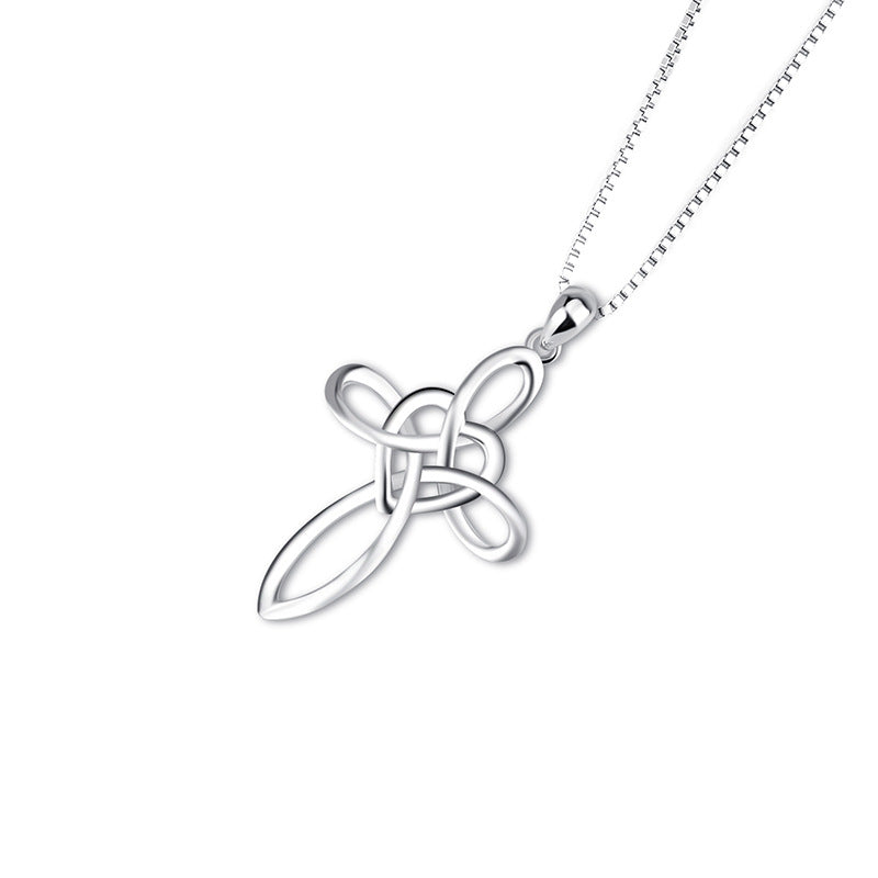 GlamNest™ 925 Sterling Silver Religious Love Cross Necklace - Chicandbling