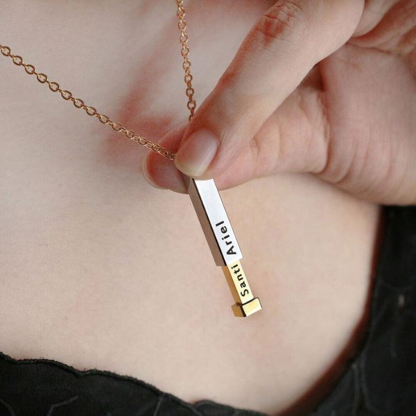 Cylinz™ Custom Lovers Name Cylinder Necklace - Chicandbling