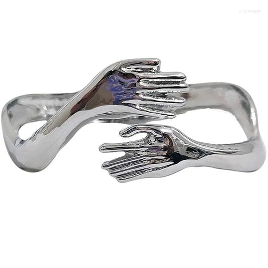 TightHugz™ Adjustable Hand Hug Silver Bracelet - Chicandbling